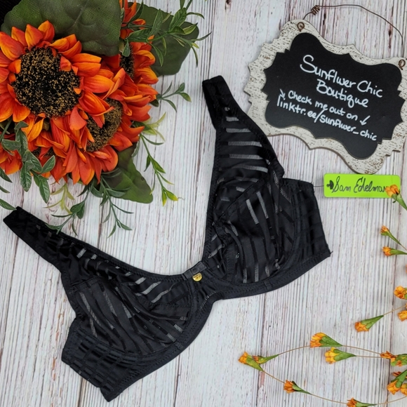 🆕️Sam Edelman Chevron Striped Full Coverage Bra - Picture 1 of 11